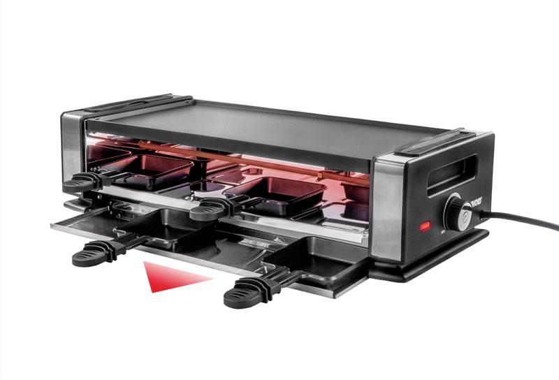 Unold Delice Basic Raclette Schwarz, Edelstahl