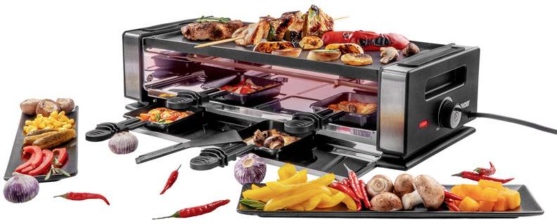 Unold Delice Basic Raclette Schwarz, Edelstahl