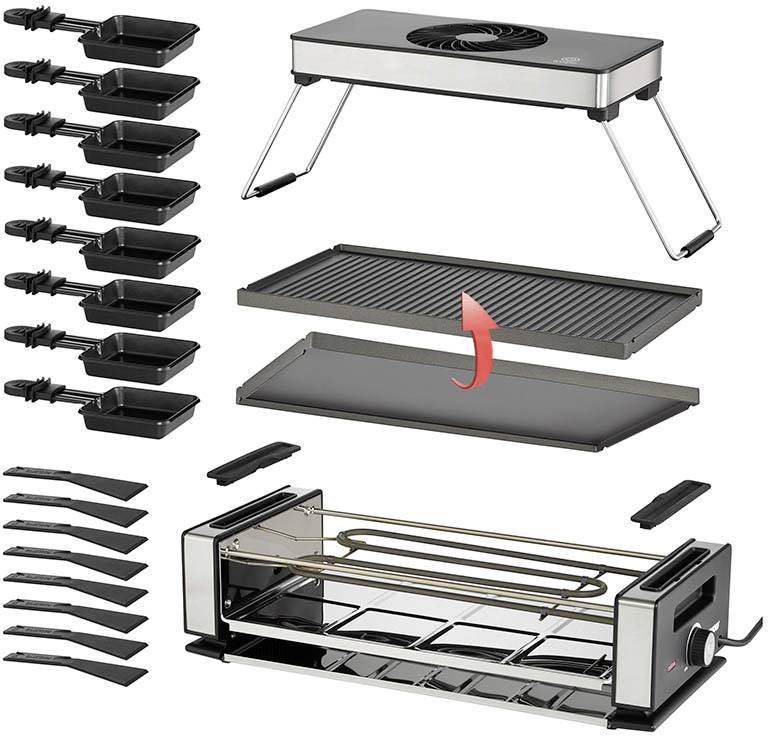 Unold Raclette Schwarz, Edelstahl