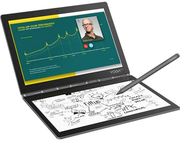 Lenovo Precision Pro Pen Touchpen Bluetooth Schwarz