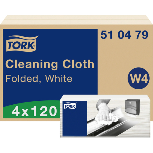 TORK Reinigungstücher Weiß W4, Flexibel, 4 × 120 Tücher 510479 Anzahl: 480 St.