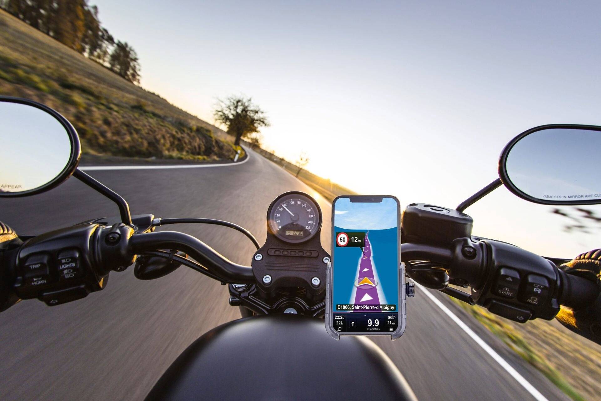 Cellularline Rider Steel - Universal, Handy/Smartphone, Fahrrad, Motorrad, Schwarz