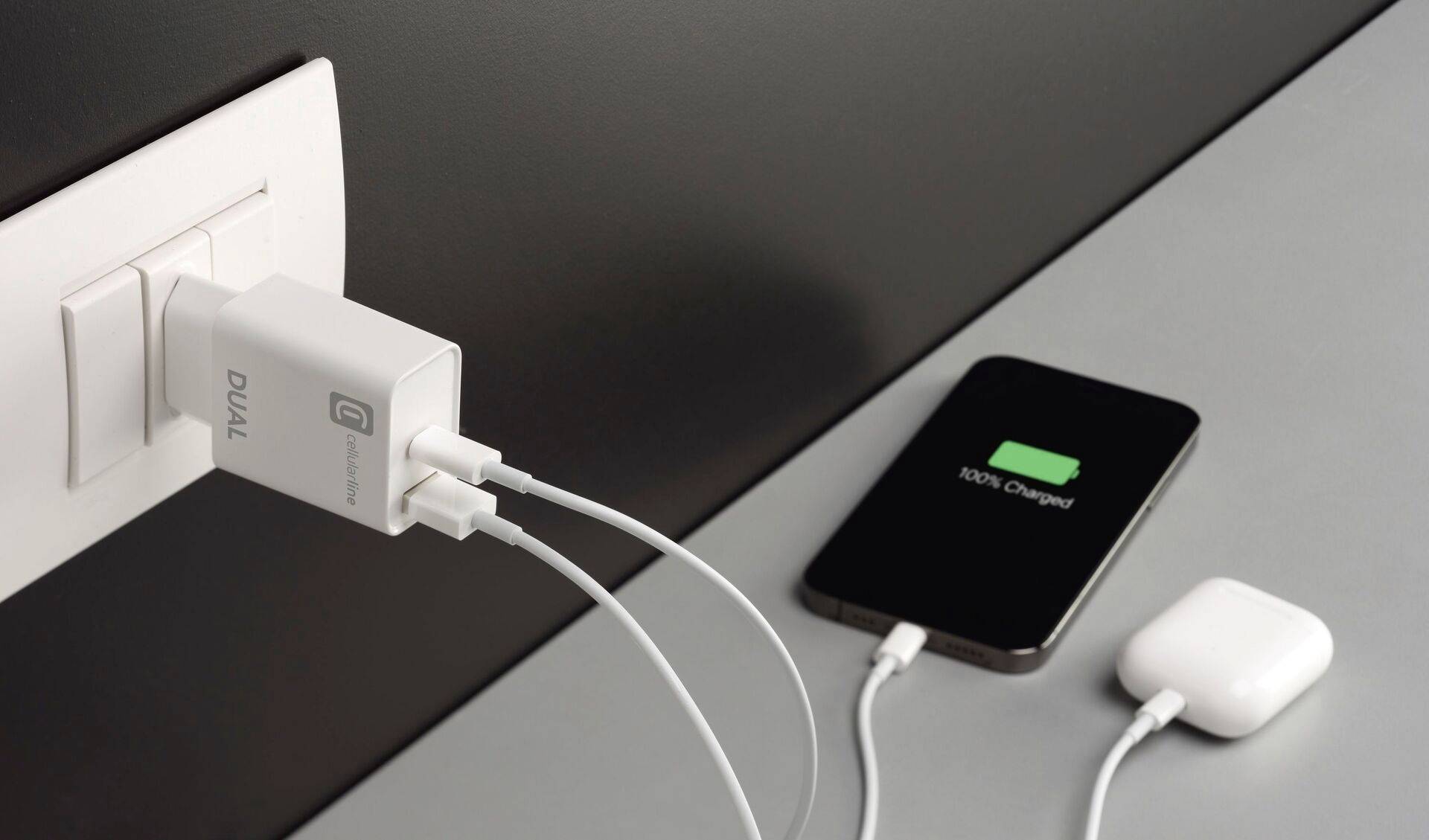 Cellularline ACHIPHUSB2PD20W, Indoor, AC, Weiß