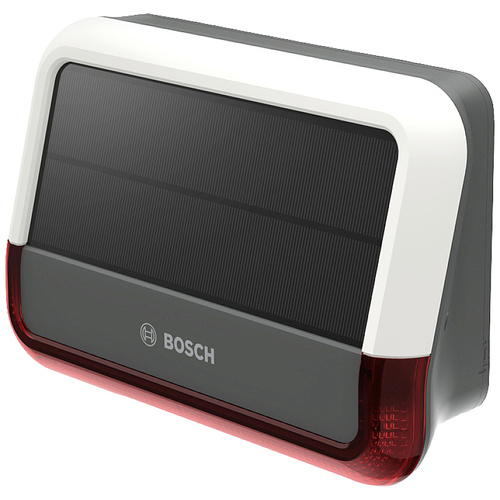 Bosch Smart Home 8750001471 Funk-Sirene, Funk-Sirene mit Signalleuchte, Sirene mit Signalleuchte, Sirene, Solar-Außenblitzsirene