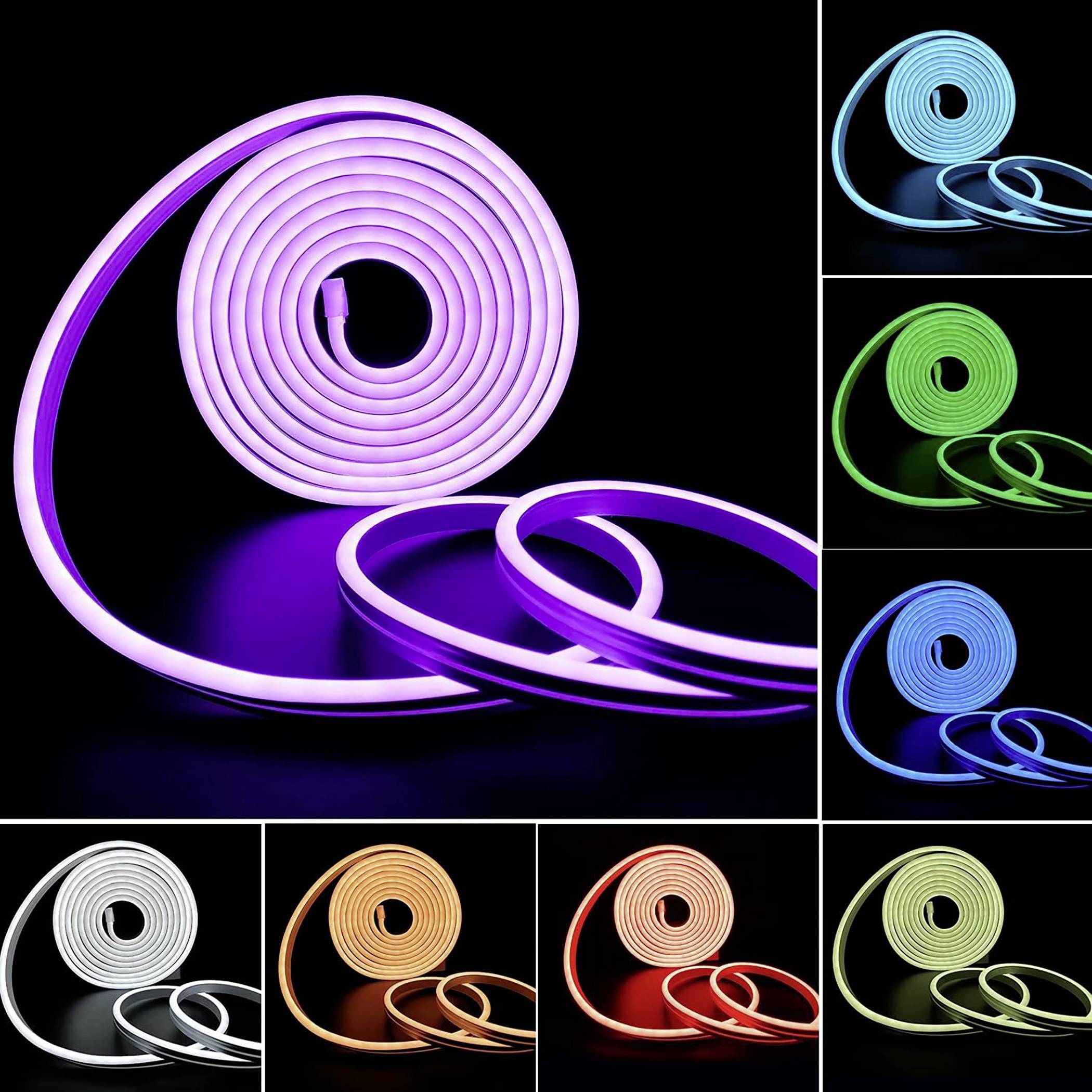 Sygonix SY-4980312 LED-Streifen mit Stecker 230V 5m RGB, Warmweiß 1St.