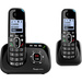 Amplicomms BigTel 1582 Combiné DECT fonction mains libres, compatible avec les appareils auditifs, recomposition automatique du