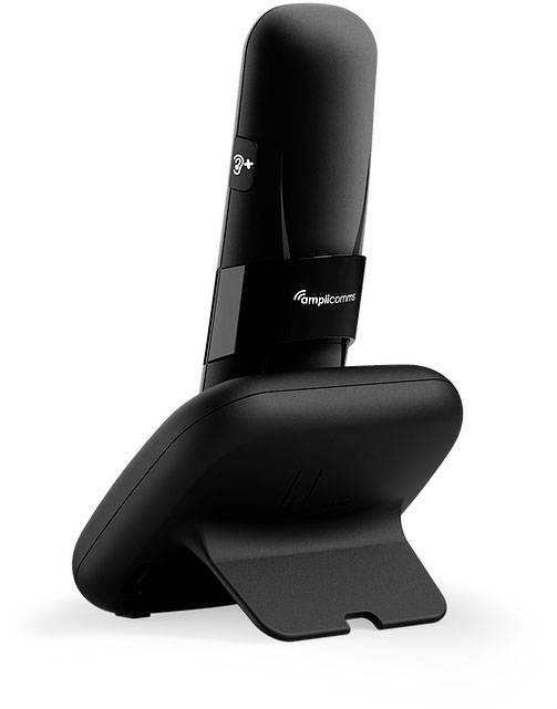 Amplicomms BigTel 1500 DECT-Mobilteil Freisprechen, für Hörgeräte kompatibel, Wahlwiederholung LED-Display Schwarz
