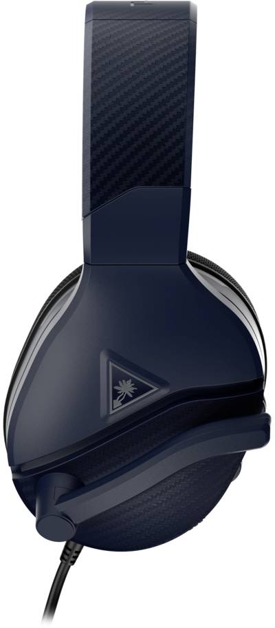 Blauer kabelgebundener Over-Ear-Kopfhörer mit polsternden Ohrmuscheln, geeignet für Spiele und Musik.