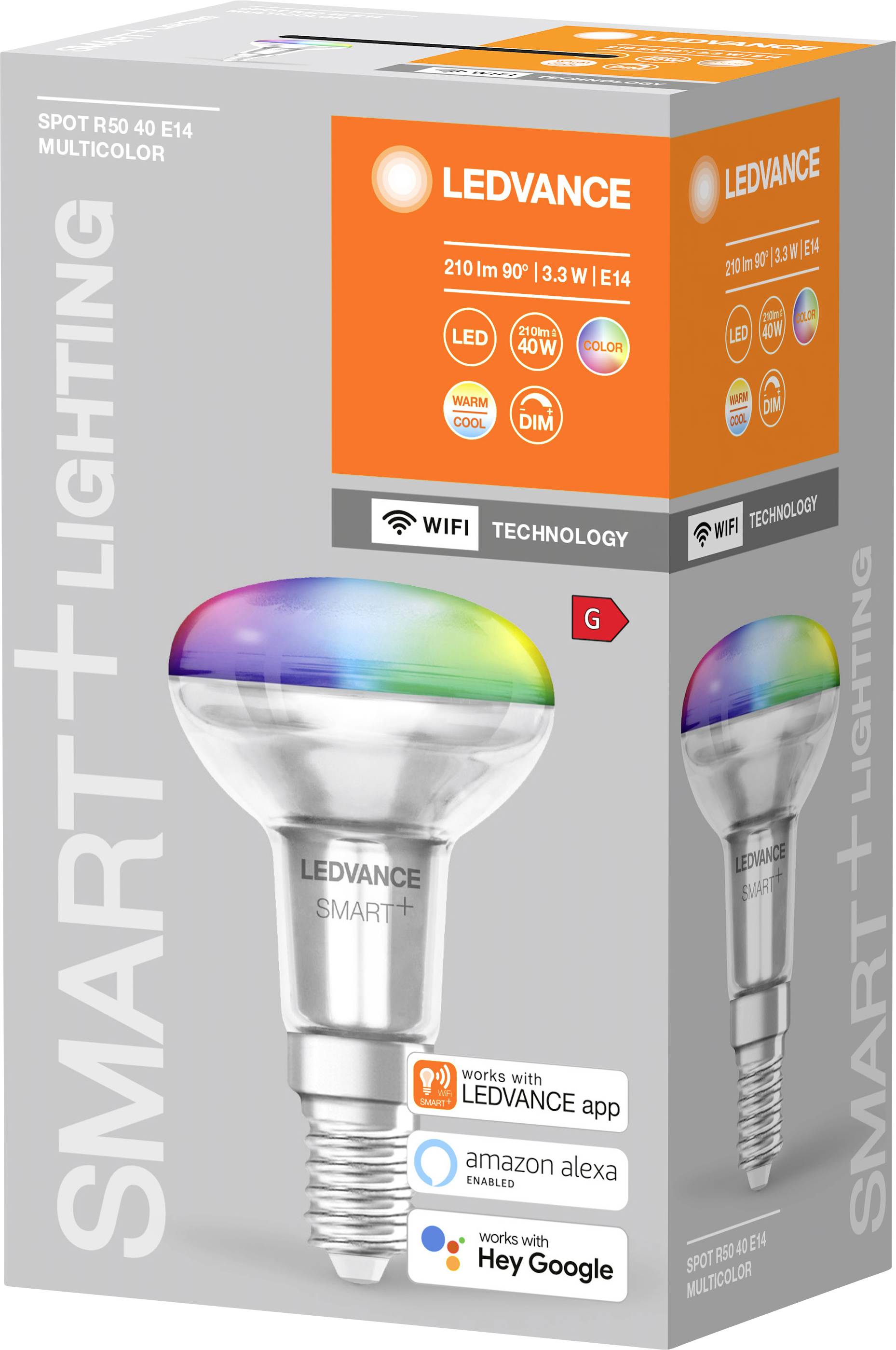 LEDVANCE SMART+ EEK: G (A - G) R5040 RGBW E14 3 W