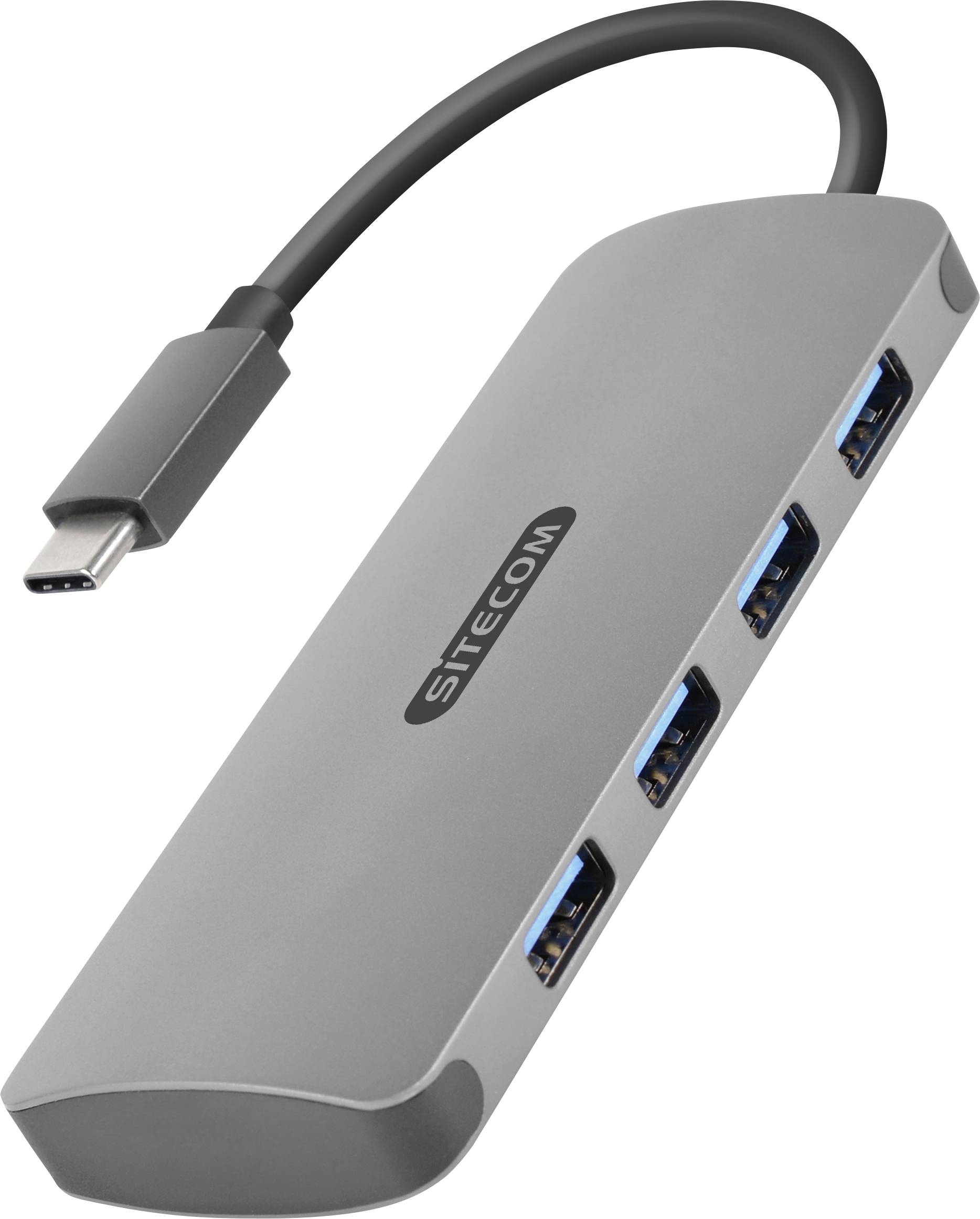Sitecom CN-383 4 Port USB 3.0-Hub Grau