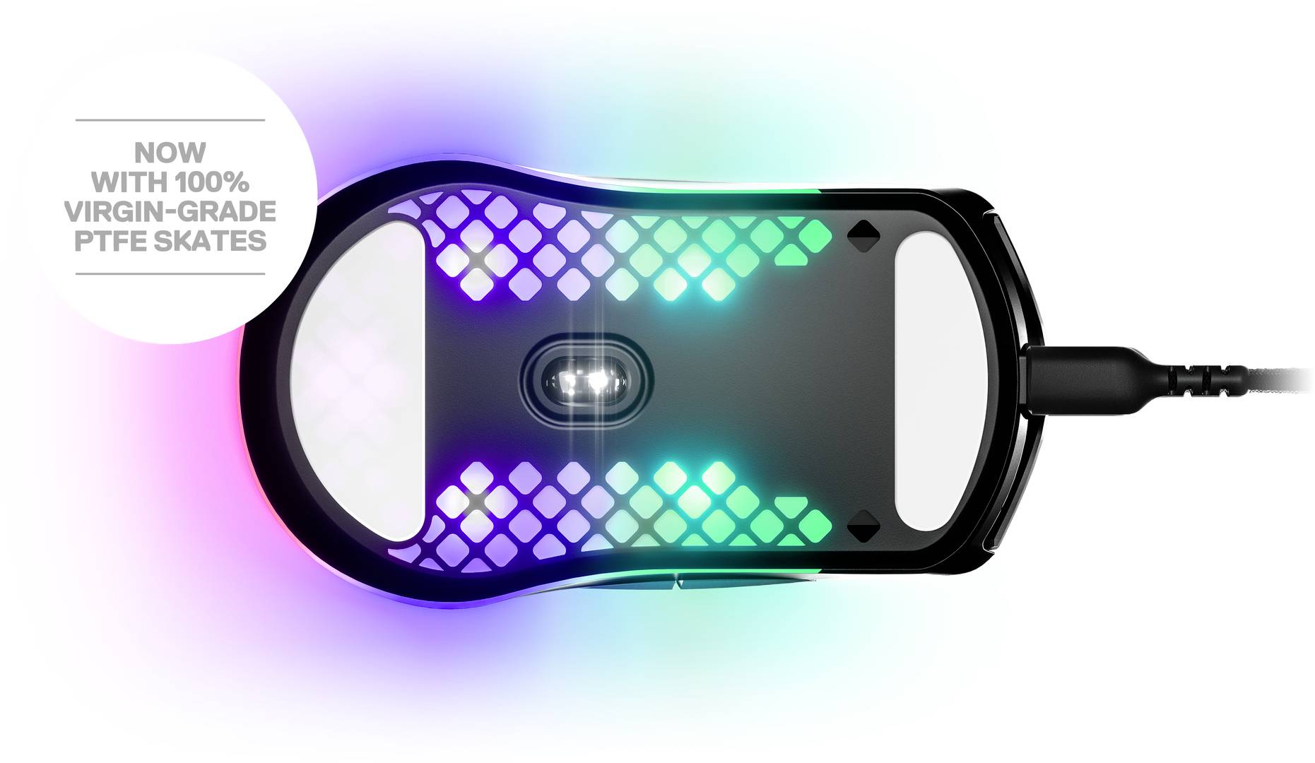 Steelseries Aerox 3 Gaming-Maus USB Optisch Onyx 6 Tasten Beleuchtet, Abnehmbares Kabel