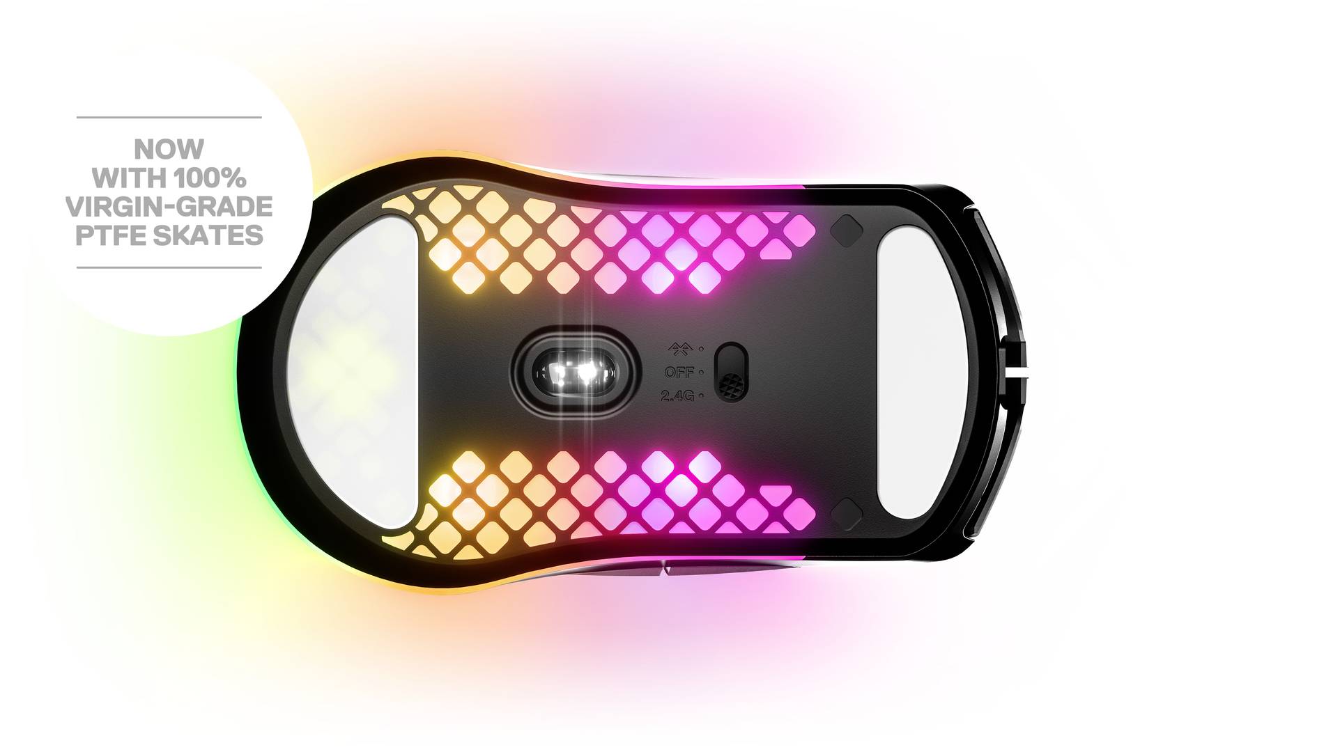 Steelseries Aerox 3 Ergonomische Gaming-Maus Bluetooth®, Funk Optisch Onyx 6 Tasten 18000 dpi Ergonomisch, Beleuchtet