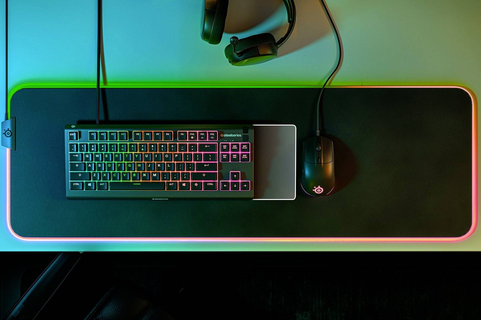Steelseries Apex 3 TKL Kabelgebunden Gaming-Tastatur Deutsch, QWERTZ Schwarz Beleuchtet