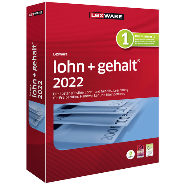 Lexware lohn+gehalt 2022 Jahreslizenz, 1 Lizenz Windows Finanz-Software