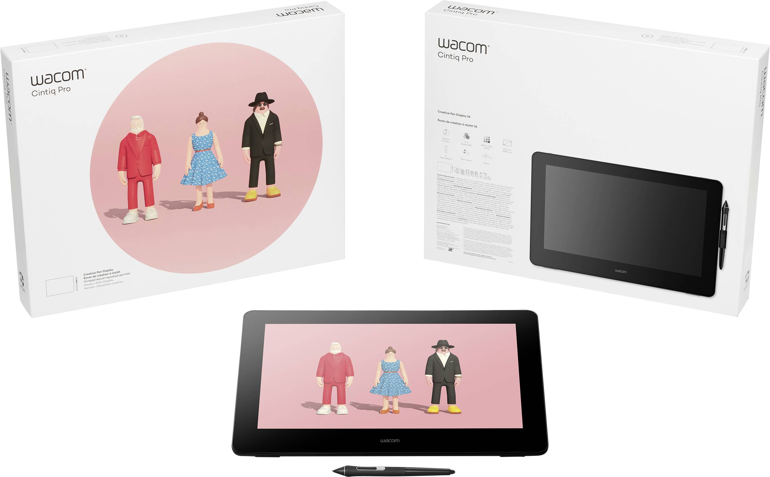 Wacom Cintiq Pro 16 Kabelgebunden Kreativ-Stift-Display Schwarz