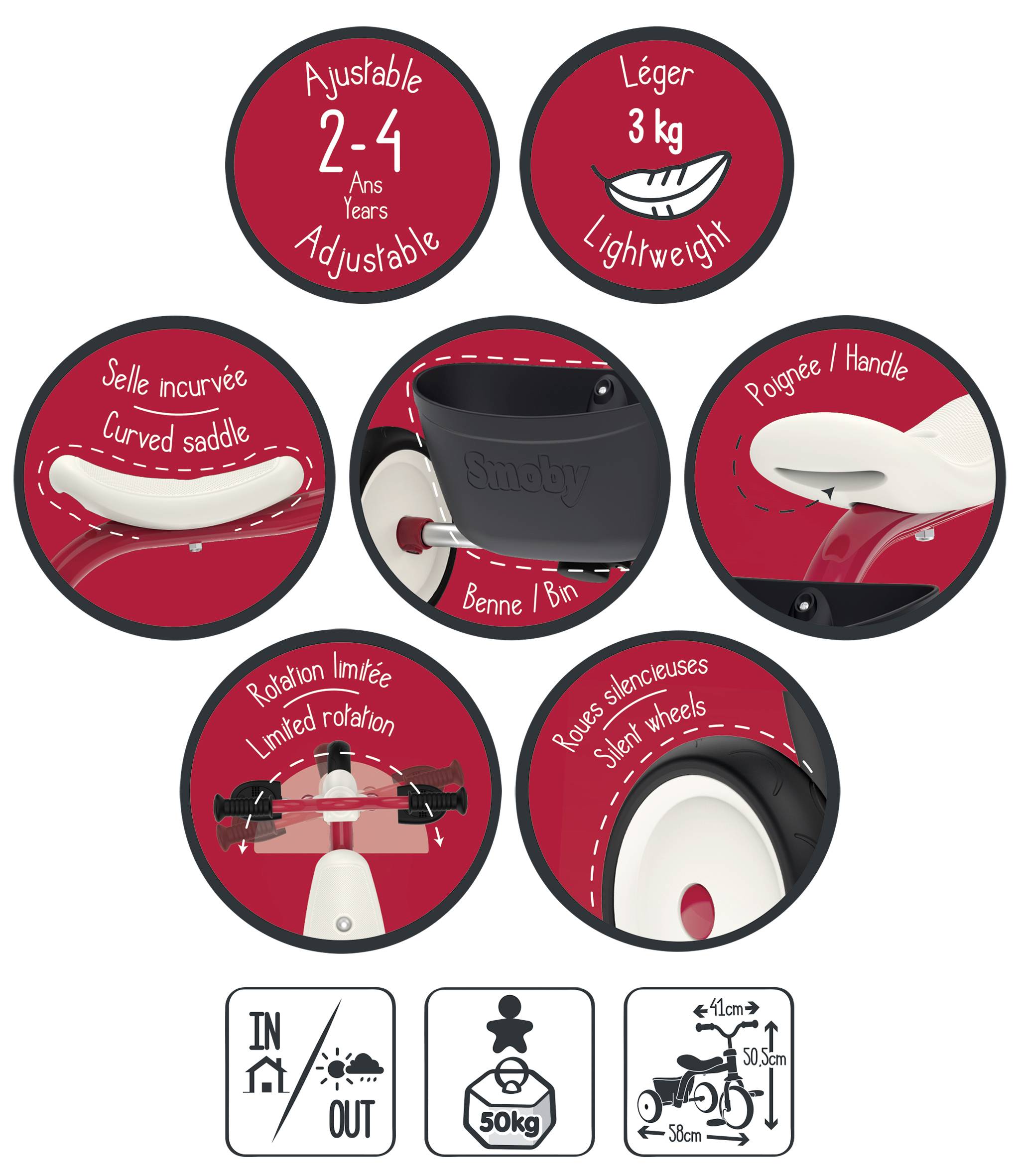 Smoby Dreirad Rookie - 742000