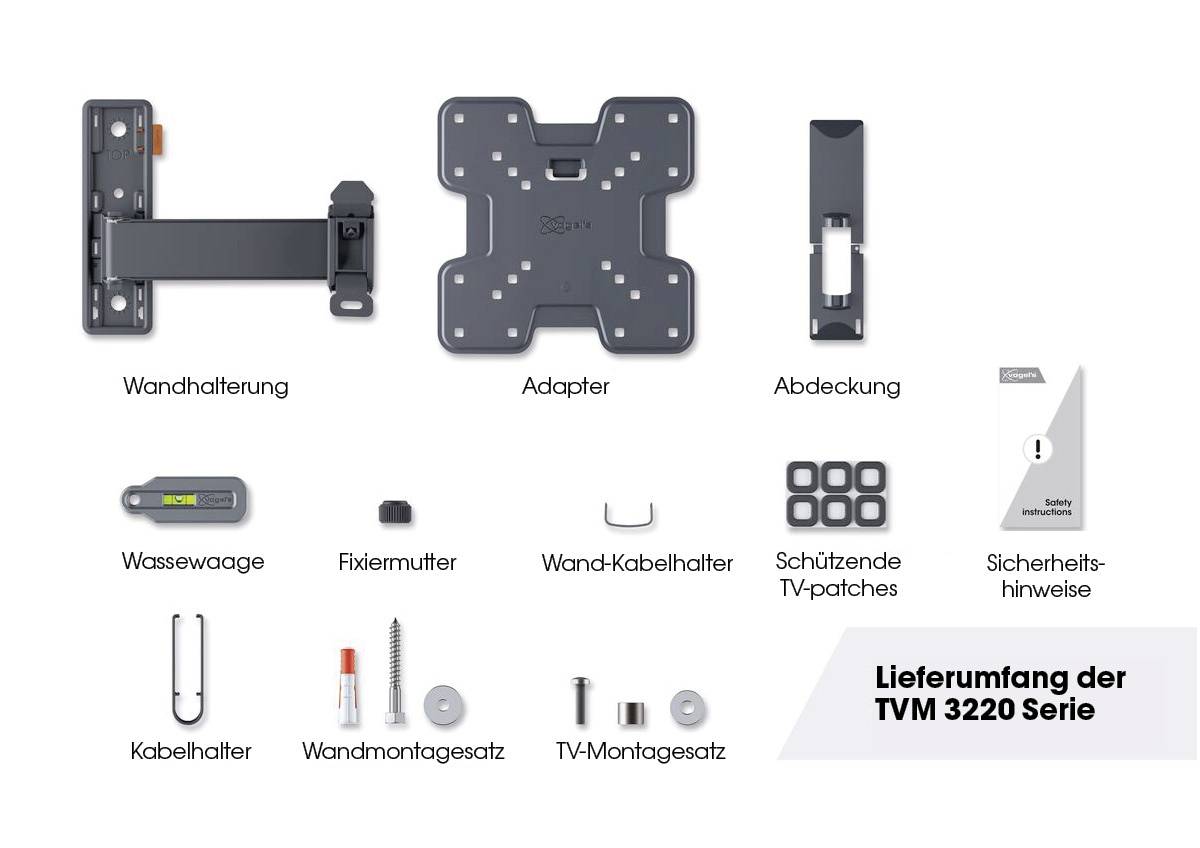 Vogel's TVM 3225 TV-Wandhalterung 48,3cm (19") - 109,2cm (43") Schwenkbar, Neigbar