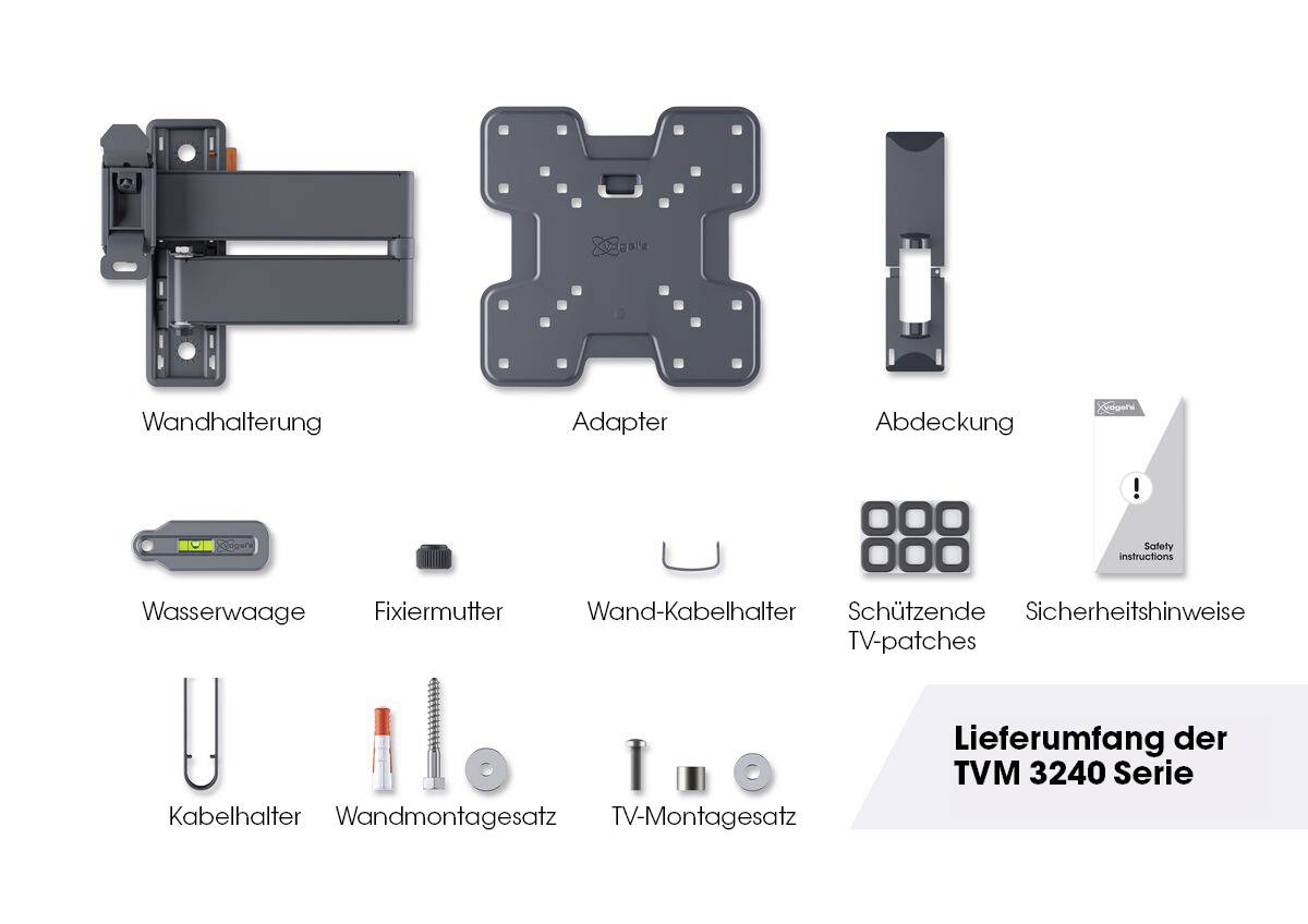 Vogel's TVM 3245 TV-Wandhalterung 48,3cm (19") - 109,2cm (43") Schwenkbar, Neigbar