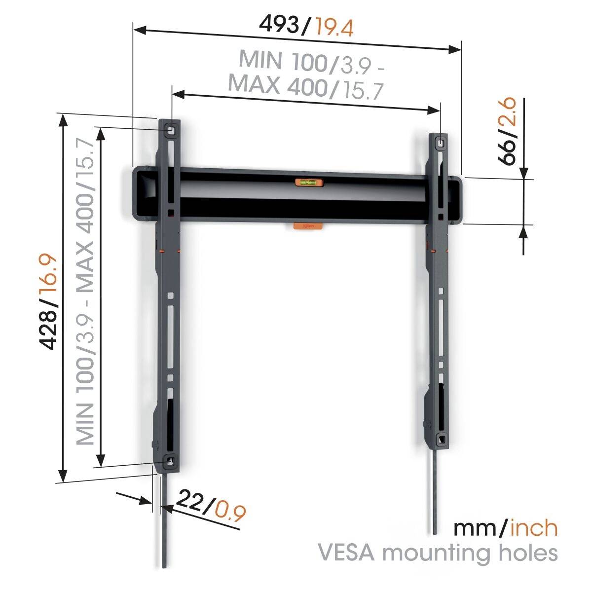 Vogel's TVM 3405 TV-Wandhalterung 81,3cm (32") - 195,6cm (77")
