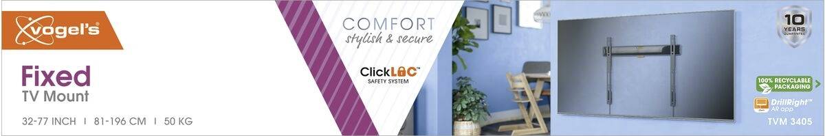 Vogel's TVM 3405 TV-Wandhalterung 81,3cm (32") - 195,6cm (77")