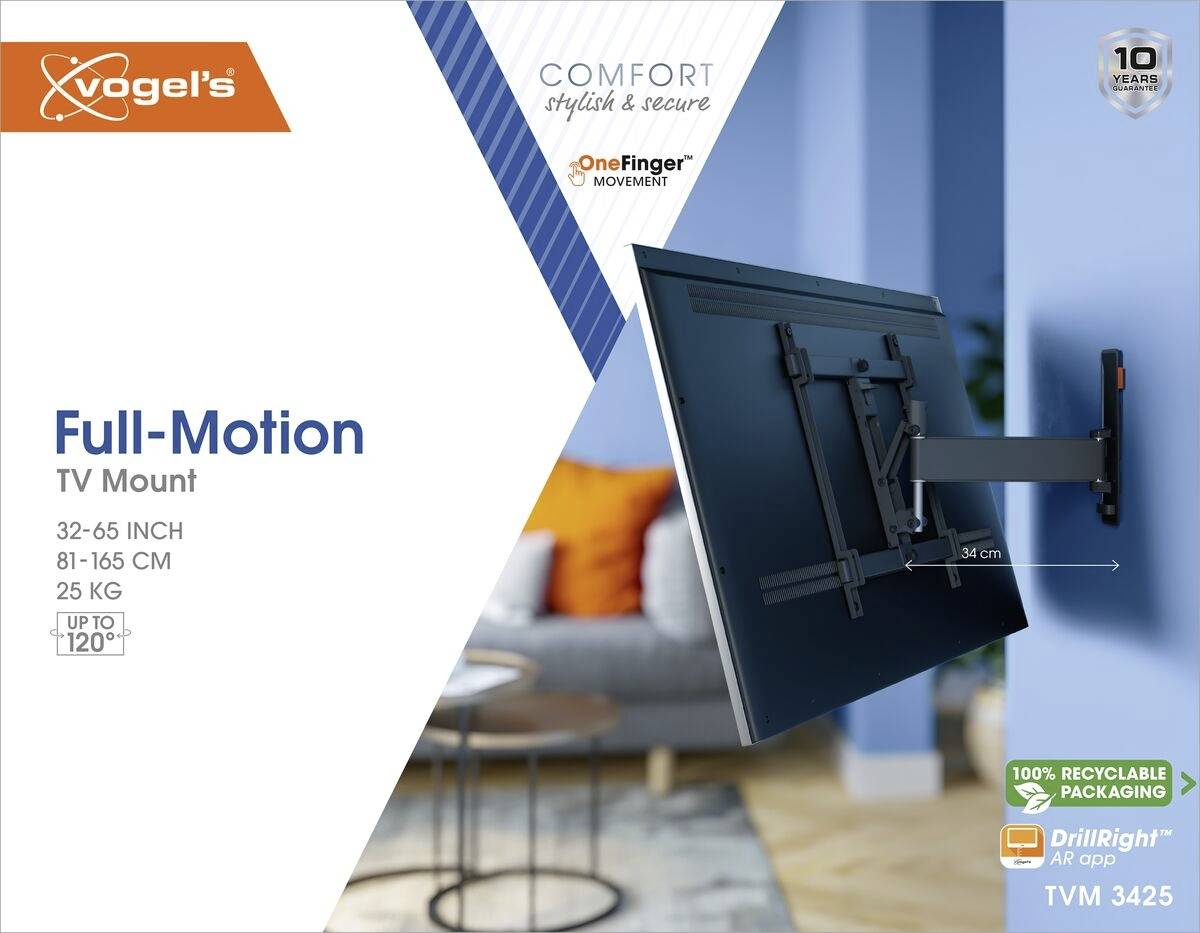 Vogel's TVM 3425 TV-Wandhalterung 81,3cm (32") - 165,1cm (65") Schwenkbar, Neigbar