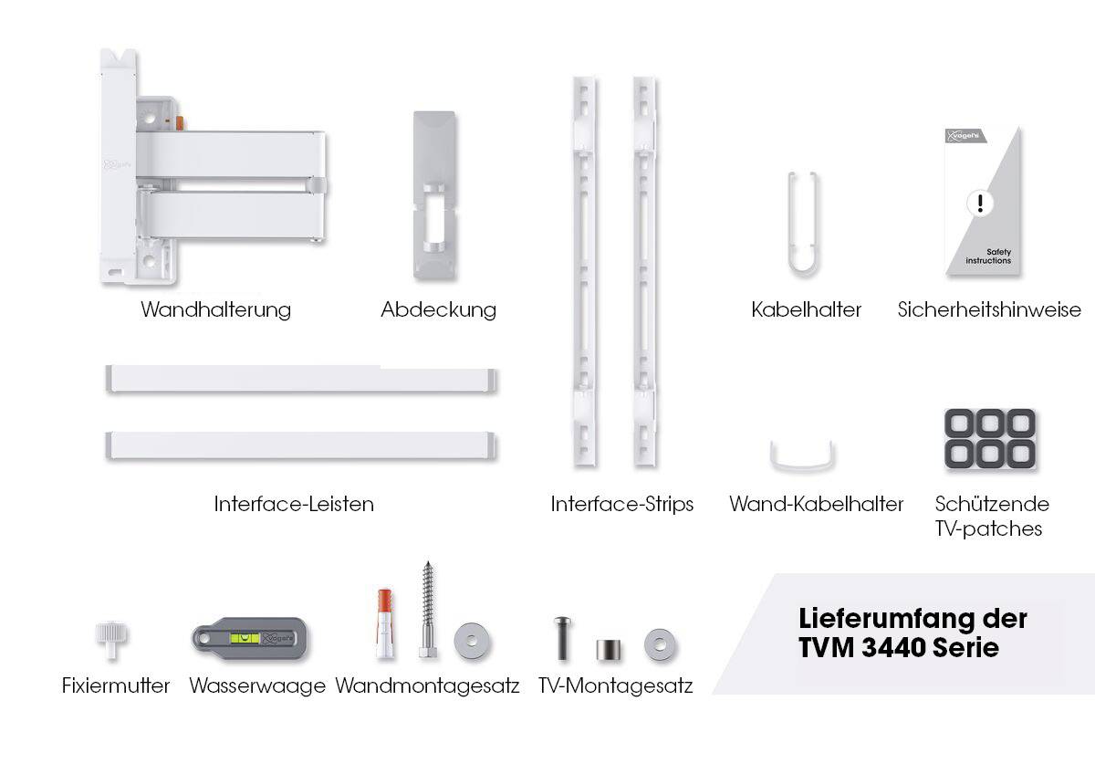 Vogel's TVM 3445 TV-Wandhalterung 81,3cm (32") - 165,1cm (65") Schwenkbar, Neigbar