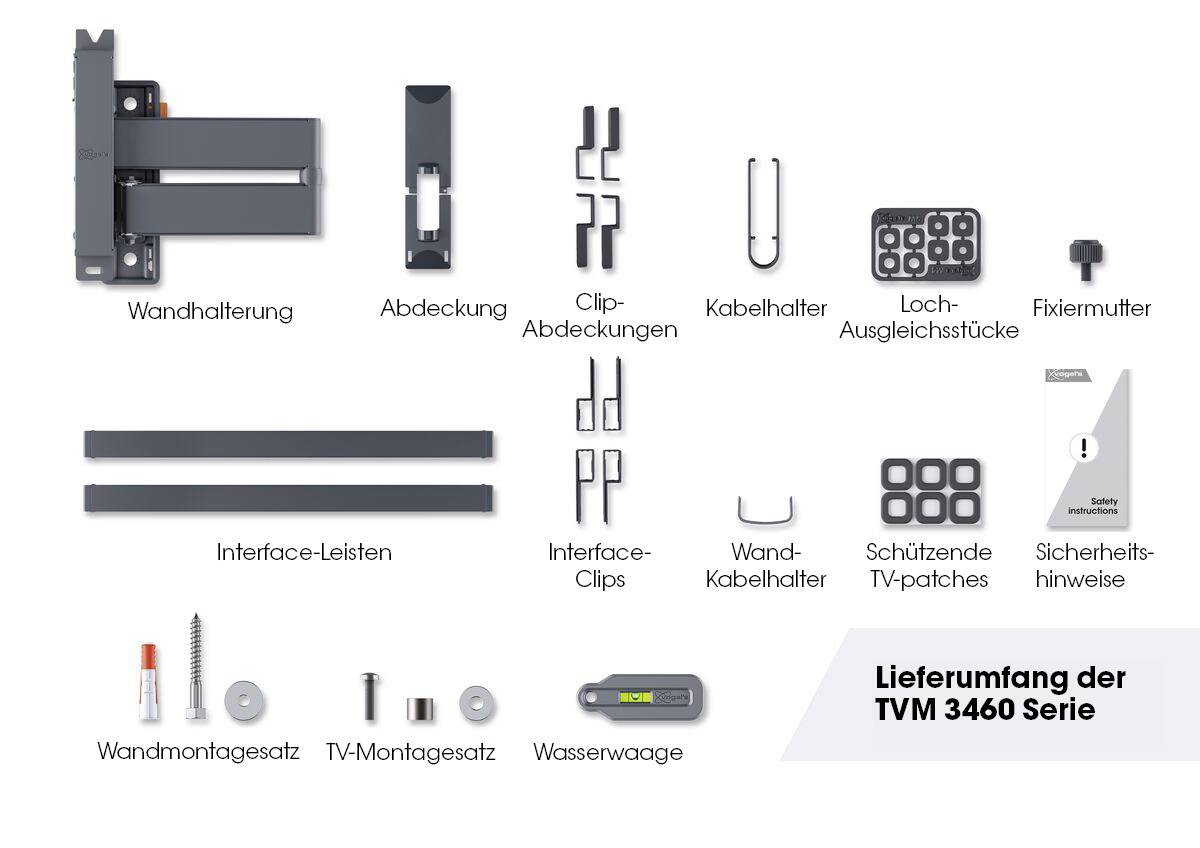 Vogel's TVM 3465 TV-Wandhalterung 81,3cm (32") - 165,1cm (65") Schwenkbar, Neigbar