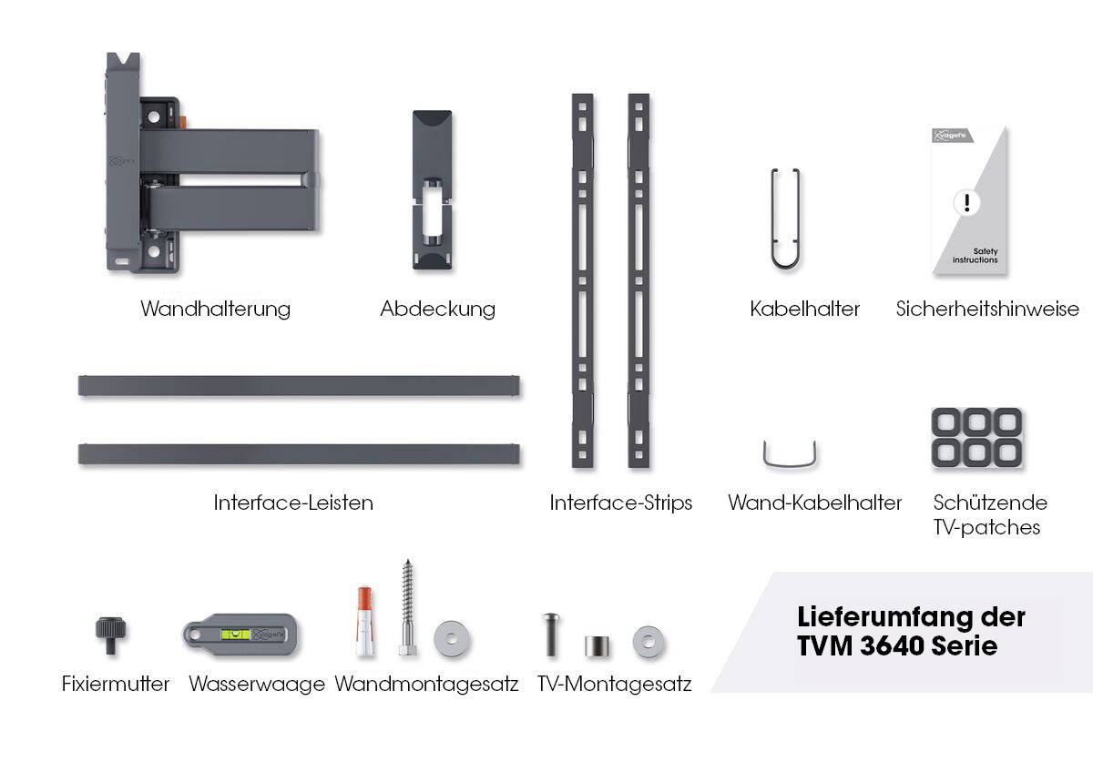 Vogel's TVM 3645 TV-Wandhalterung 101,6cm (40") - 195,6cm (77") Schwenkbar, Neigbar