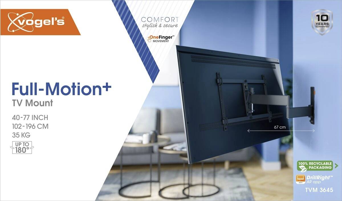 Vogel's TVM 3645 TV-Wandhalterung 101,6cm (40") - 195,6cm (77") Schwenkbar, Neigbar