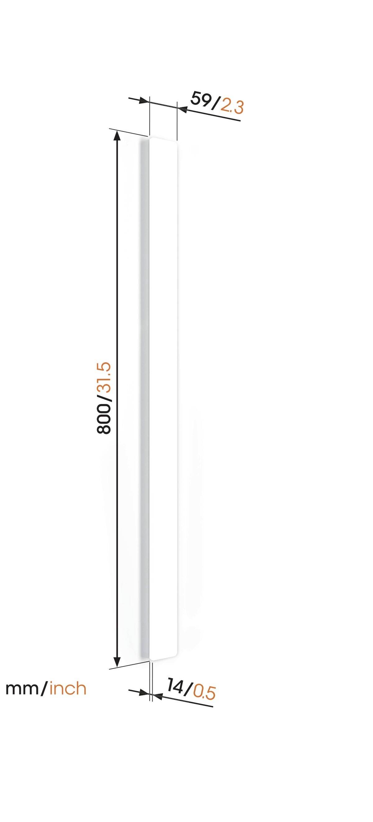 Vogel's 6860001 Kabelkanal (B x H x T) 59 x 800 x 14mm 1 St. Weiß