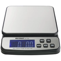 VOLTCRAFT DS-50S Tischwaage Wägebereich (max.) 50kg Ablesbarkeit 1g batteriebetrieben, über Steckernetzteil (Optional) Silber VOLTCRAFT DS-50S Tischwaage Wägebereich (max.) 50kg Ablesbarkeit 1g batteriebetrieben, über Steckernetzteil (Optional) Silber