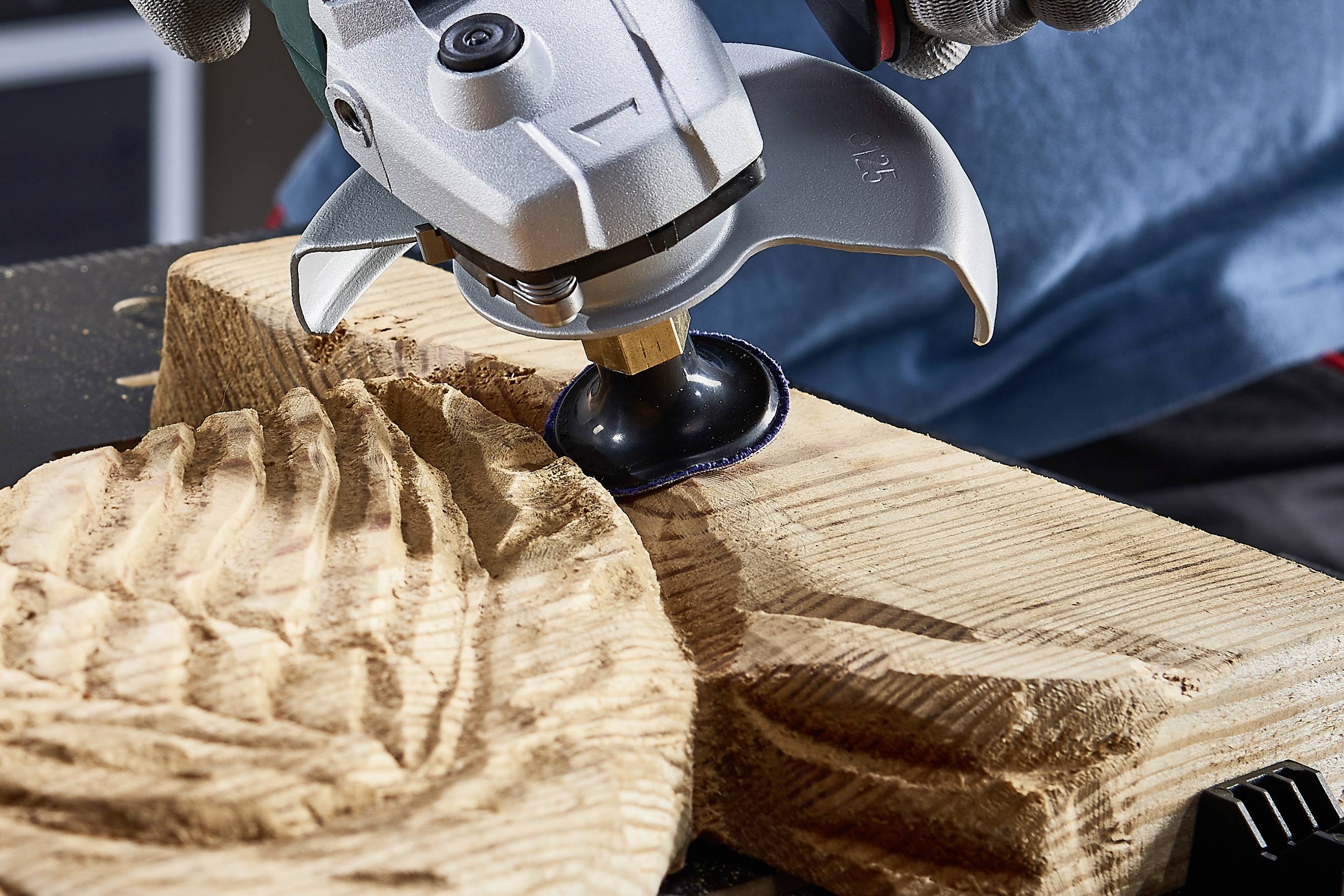 Wolfcraft 5607000 Schleifteller-Set für Winkelschleifer, 4-tlg. Durchmesser 50mm