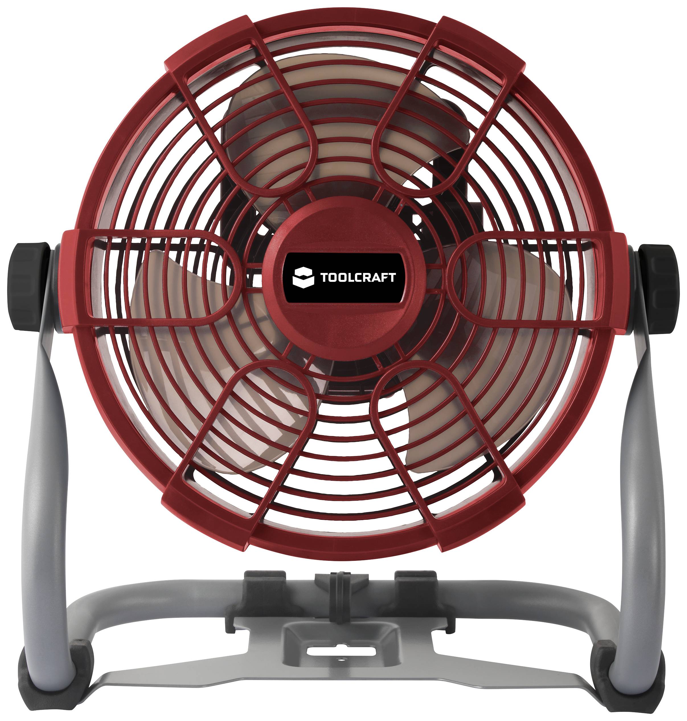 TOOLCRAFT TAWB-200 Akku-Ventilator 26W (Ø x H) 275mm x 350mm Rot, Grau, Schwarz LED-Kontrollleuchte, Akkubetrieb möglich