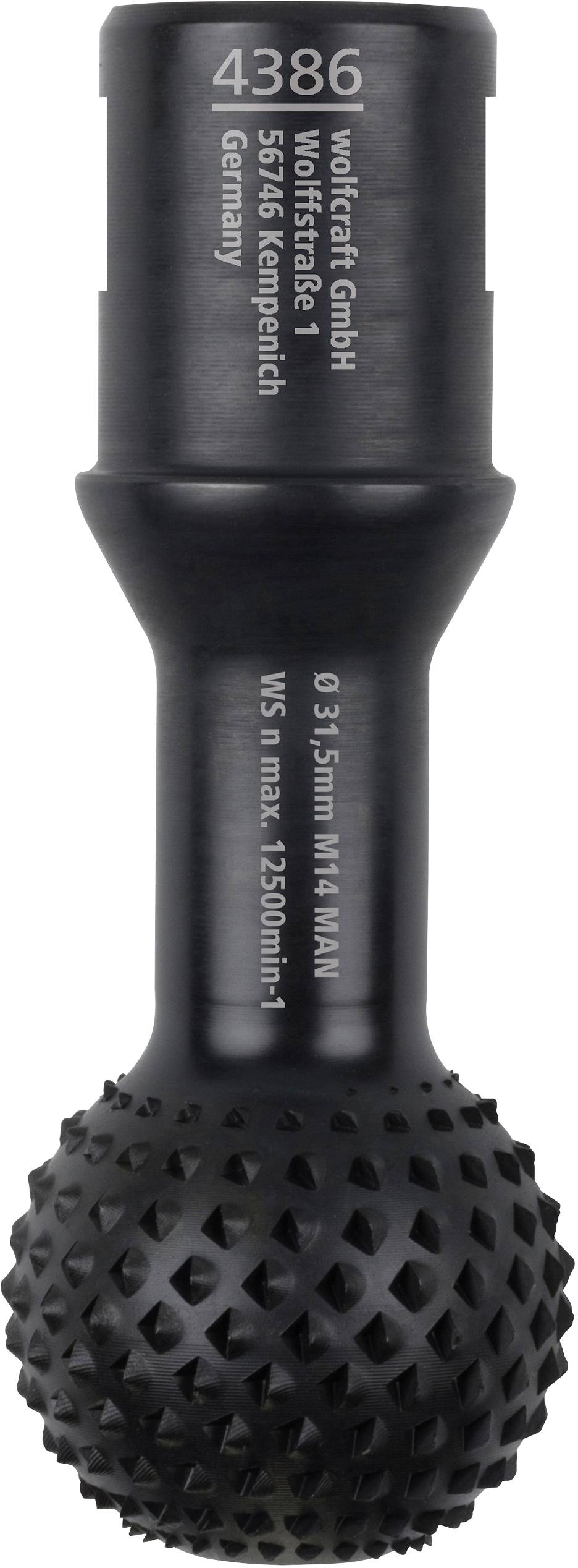 Wolfcraft 4386000 Kugelraspel für Winkelschleifer, Ø 31,5 mm Länge 26 mm 1 St.