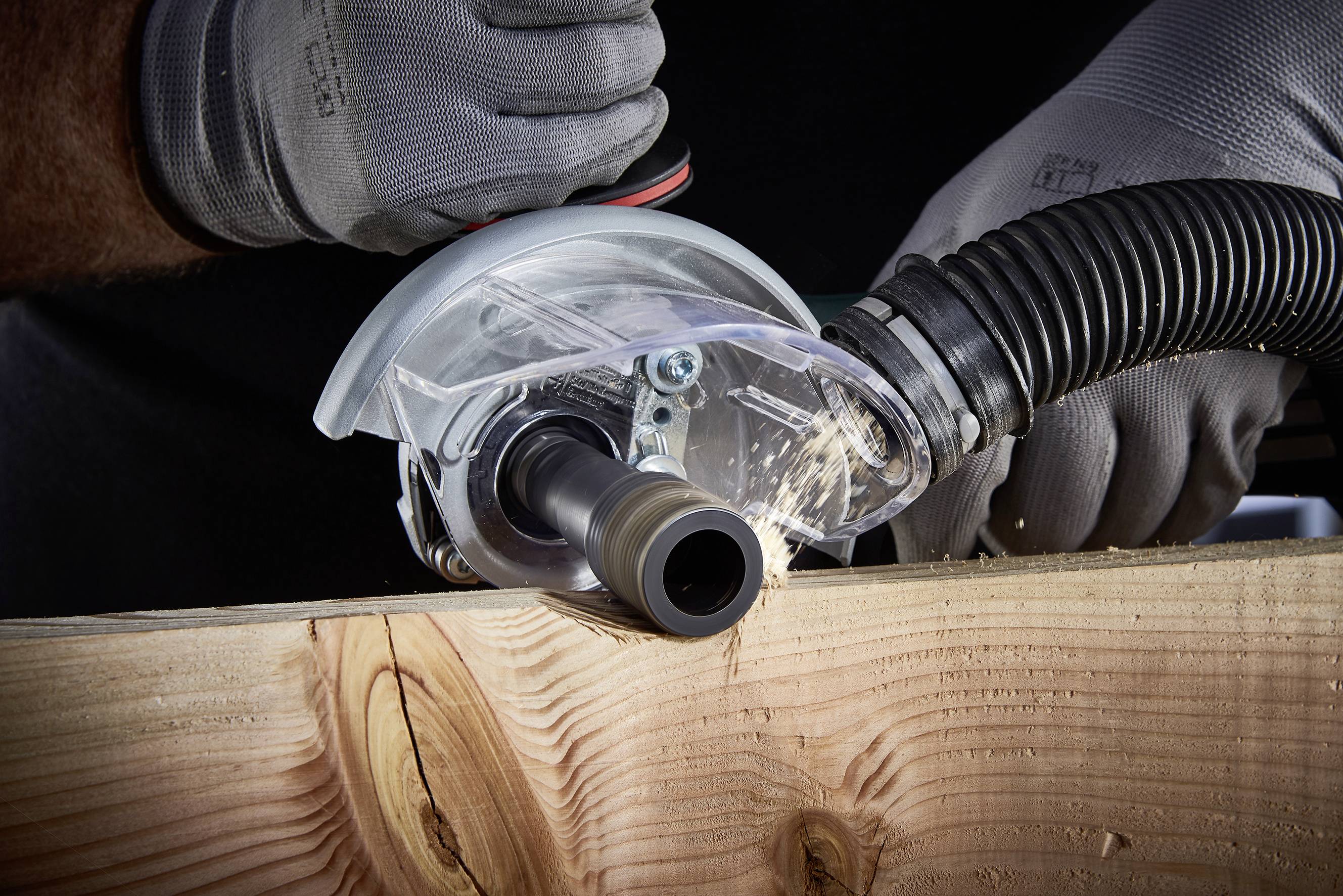 Wolfcraft 4400000 Holzbearbeitungsset für Winkelschleifer, 4tlg. 1 Set