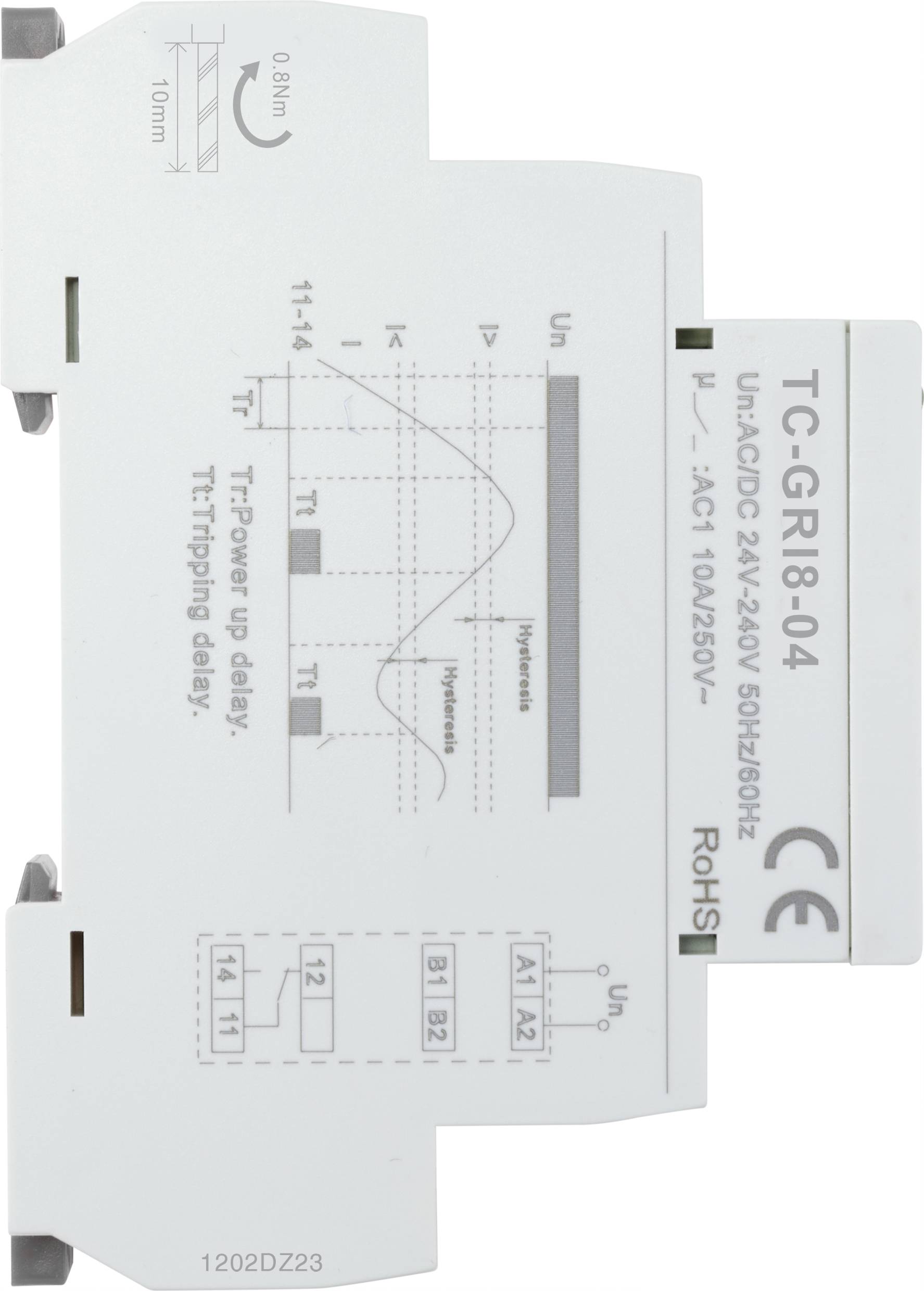 TRU COMPONENTS Stromüberwachungsrelais GRI8-04/16 Strom