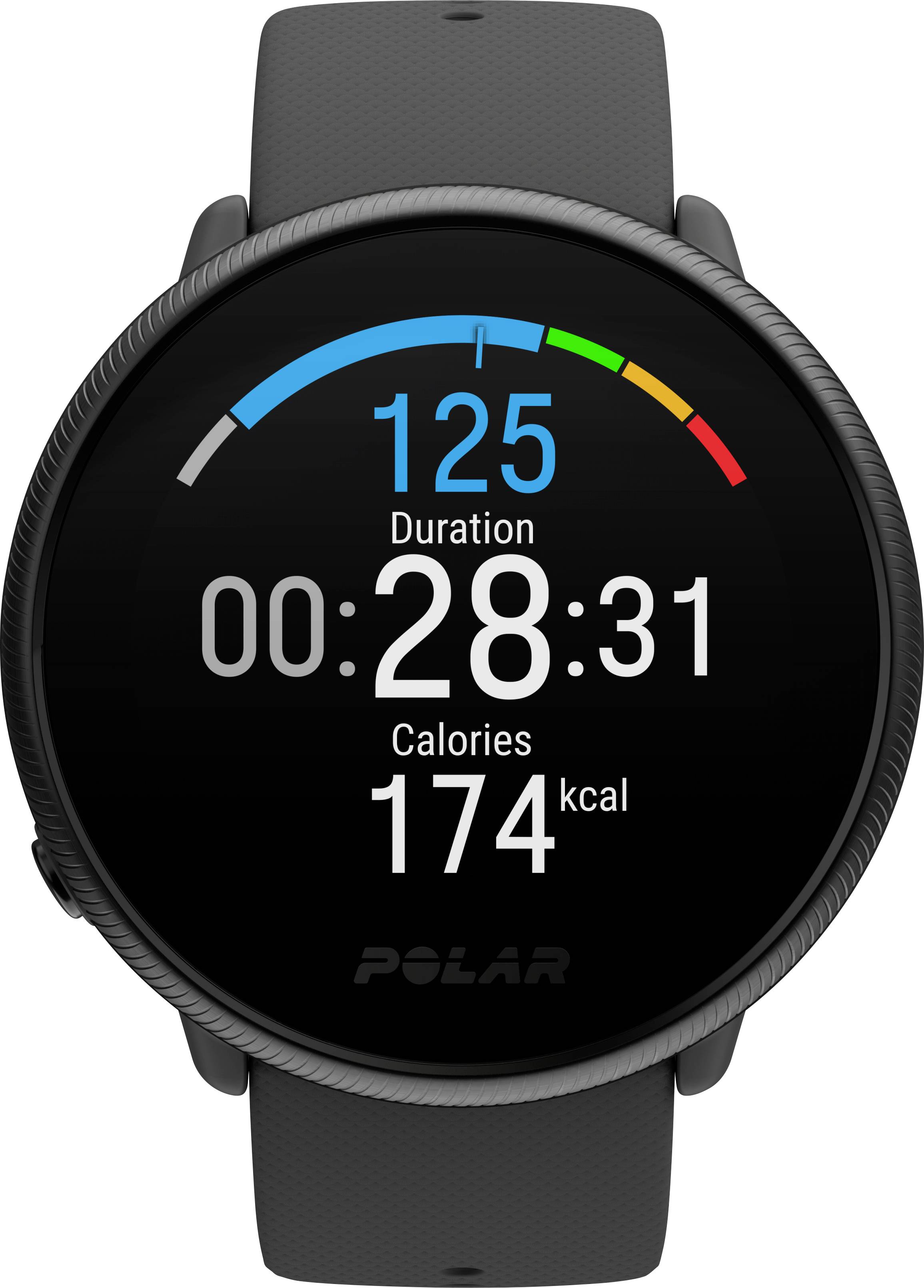 Polar Ignite 2 Pulsuhr mit integriertem Sensor 30mm S/L Schwarz