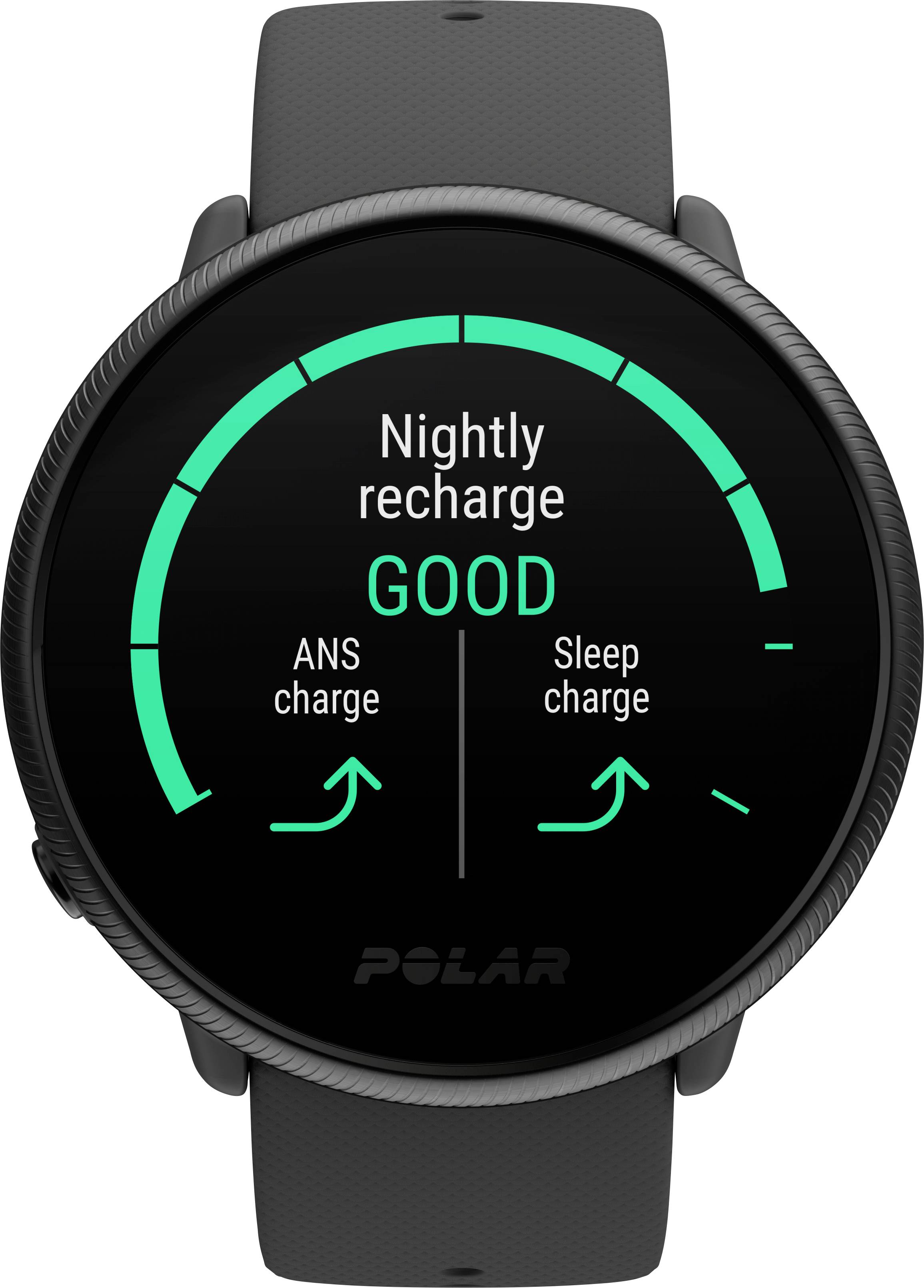 Polar Ignite 2 Pulsuhr mit integriertem Sensor 30mm S/L Schwarz