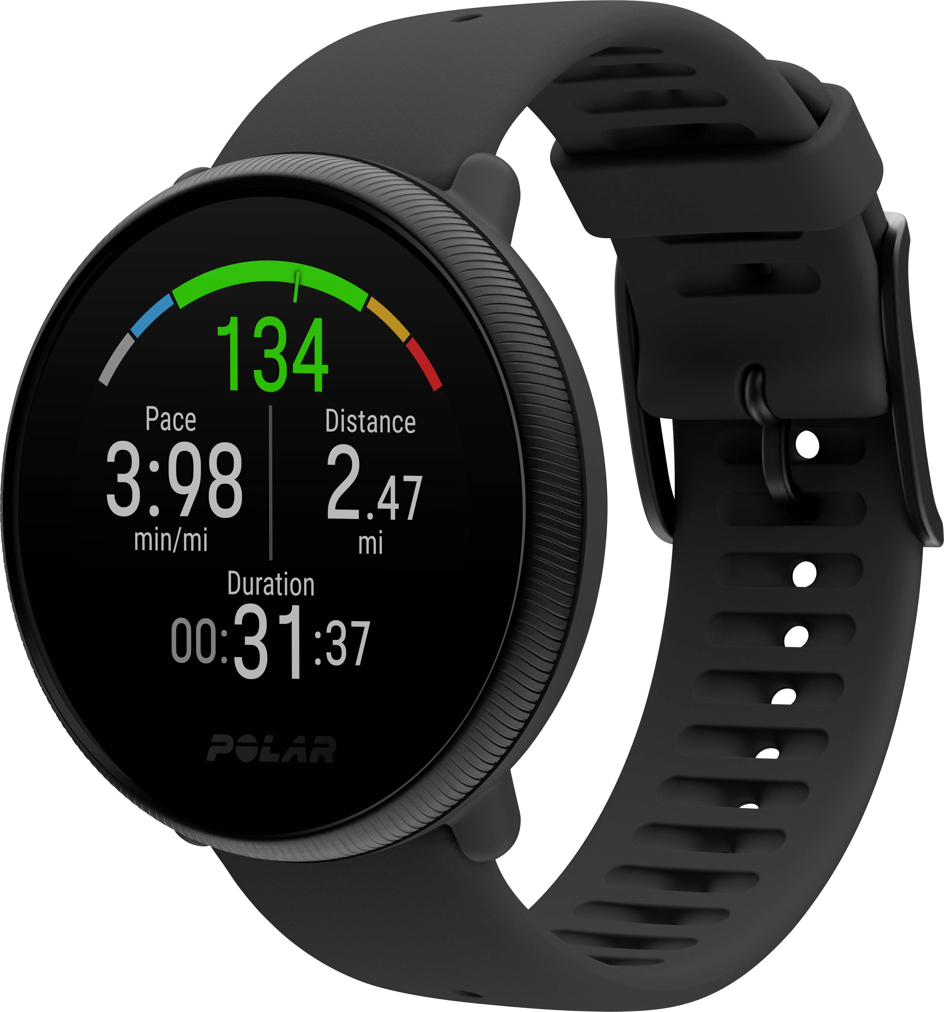 Polar Ignite 2 Pulsuhr mit integriertem Sensor 30mm S/L Schwarz