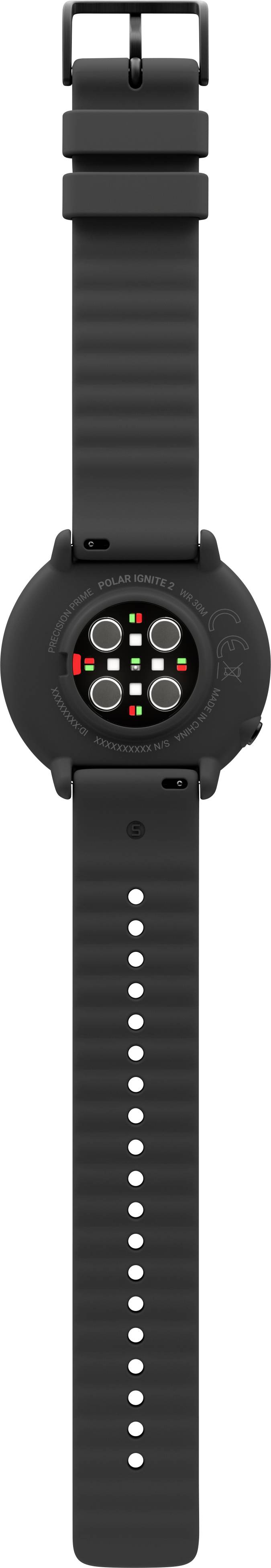 Polar Ignite 2 Pulsuhr mit integriertem Sensor 30mm S/L Schwarz