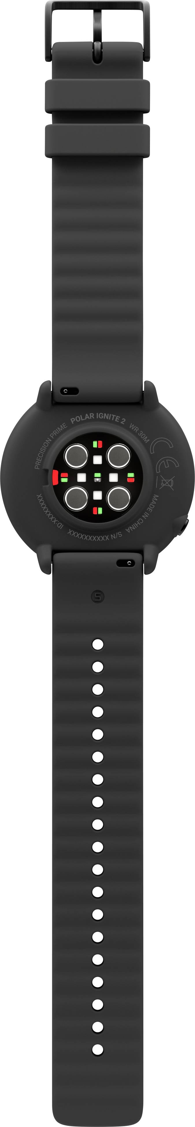 Polar Ignite 2 Pulsuhr mit integriertem Sensor 30mm S/L Schwarz