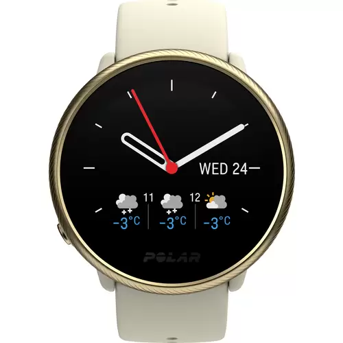 Polar Ignite 2 Pulsuhr mit integriertem Sensor 30 mm S/L Champagner Polar Ignite 2 Pulsuhr mit integriertem Sensor 30 mm S/L Champagner
