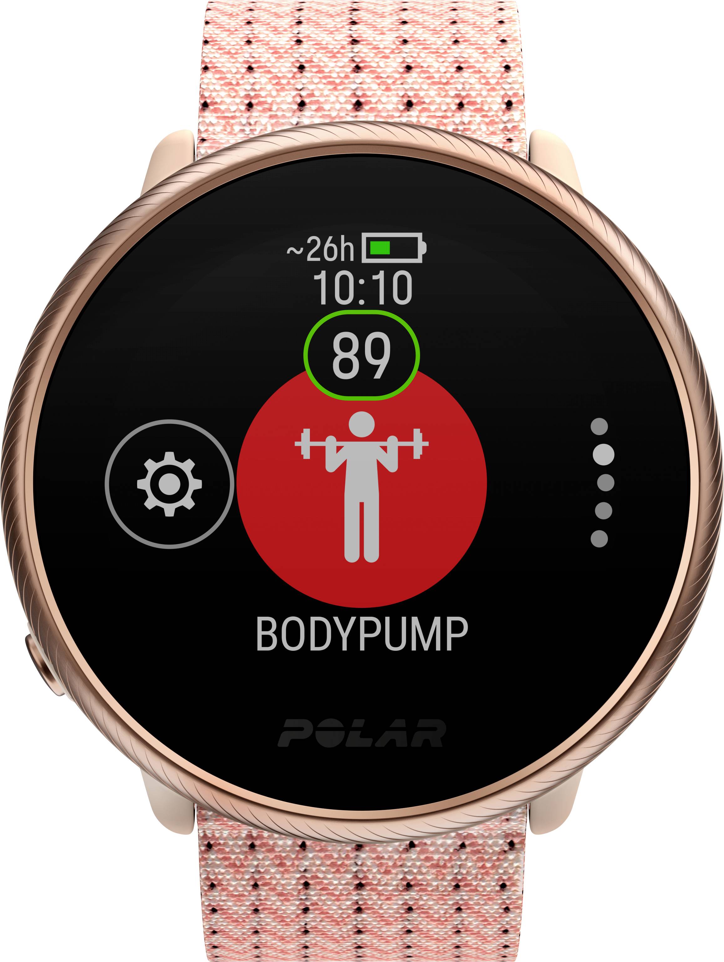 Polar Ignite 2 Pulsuhr mit integriertem Sensor 30 mm S/L Pink