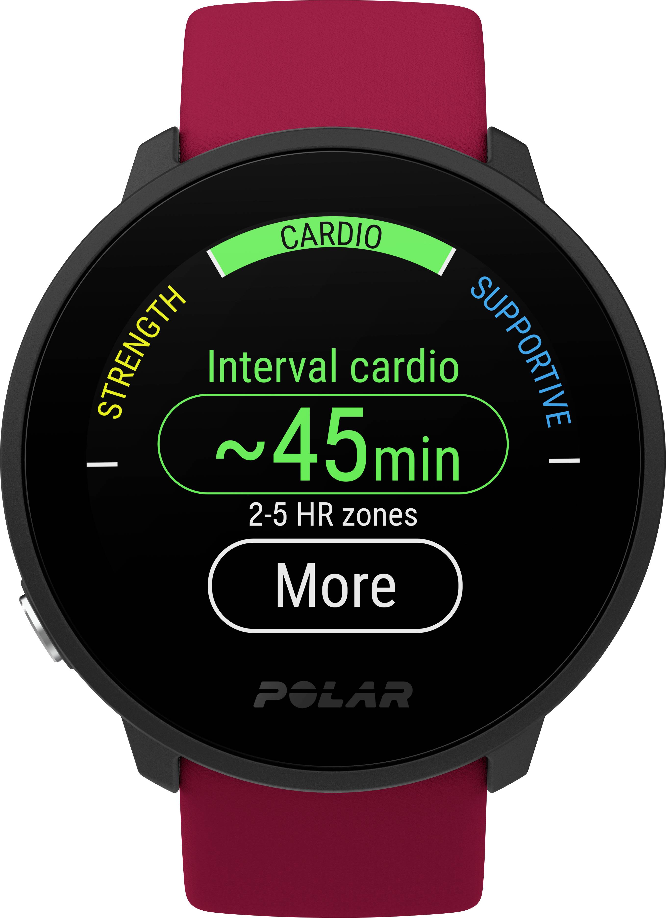 Polar Unite Pulsuhr mit integriertem Sensor 43 mm Uni Rot