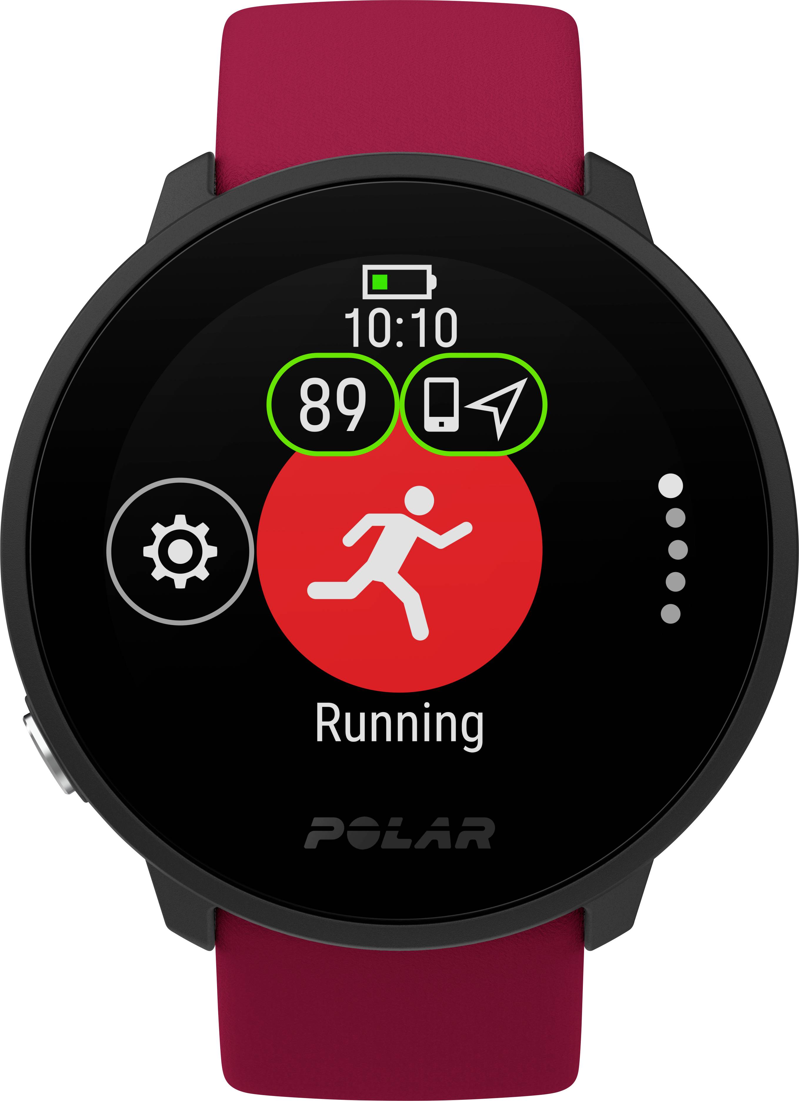 Polar Unite Pulsuhr mit integriertem Sensor 43 mm Uni Rot