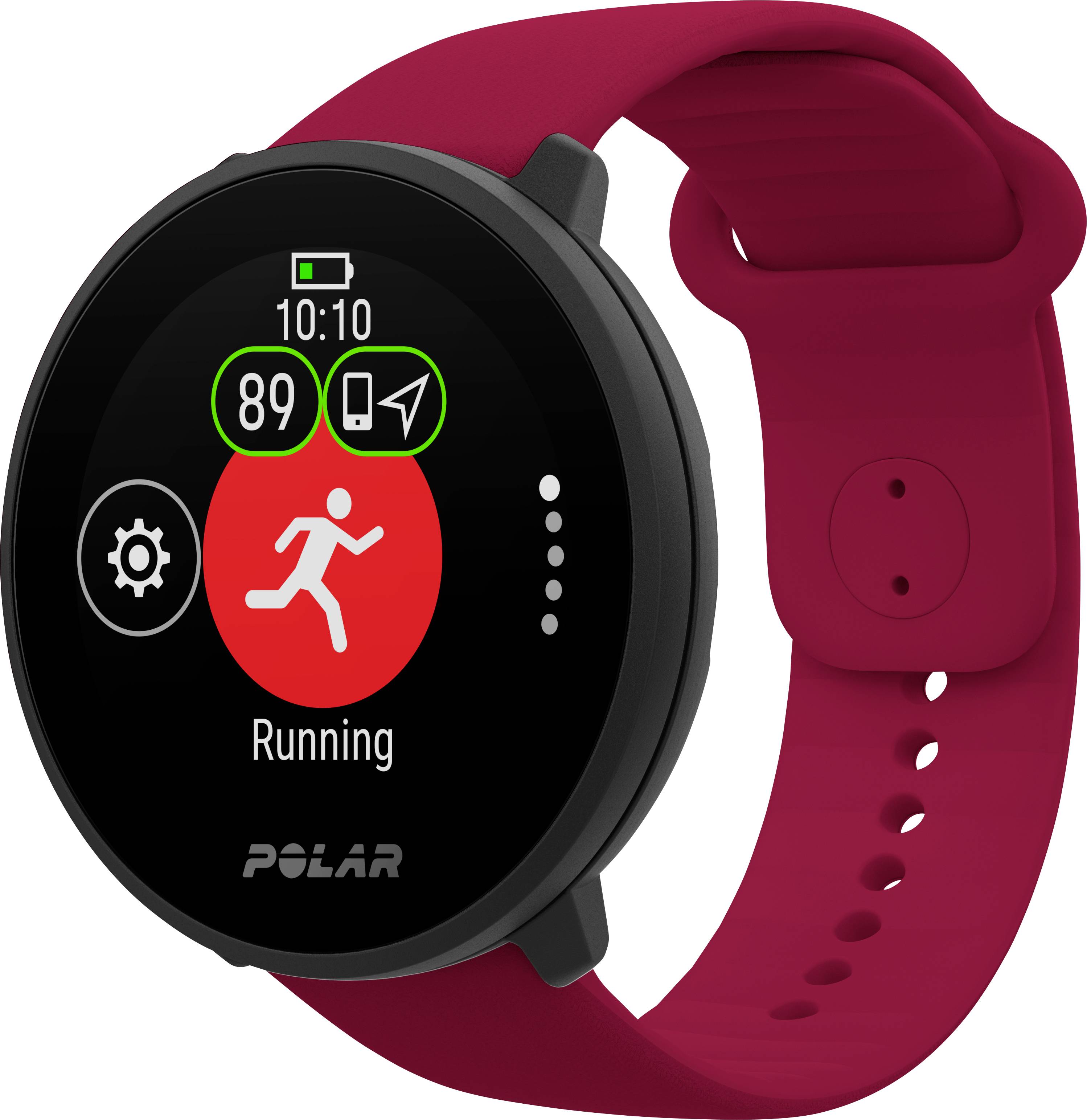 Polar Unite Pulsuhr mit integriertem Sensor 43 mm Uni Rot