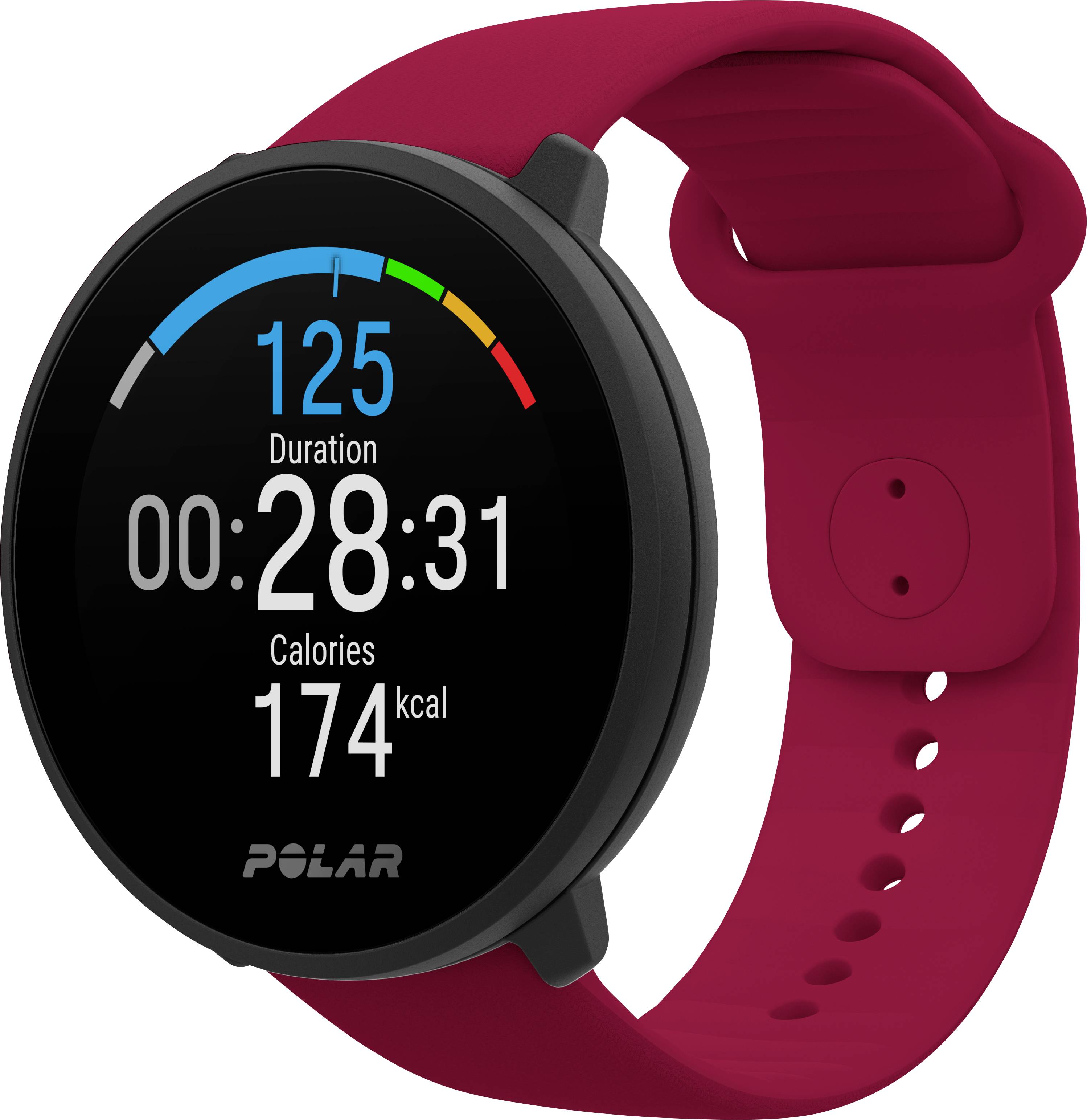 Polar Unite Pulsuhr mit integriertem Sensor 43 mm Uni Rot