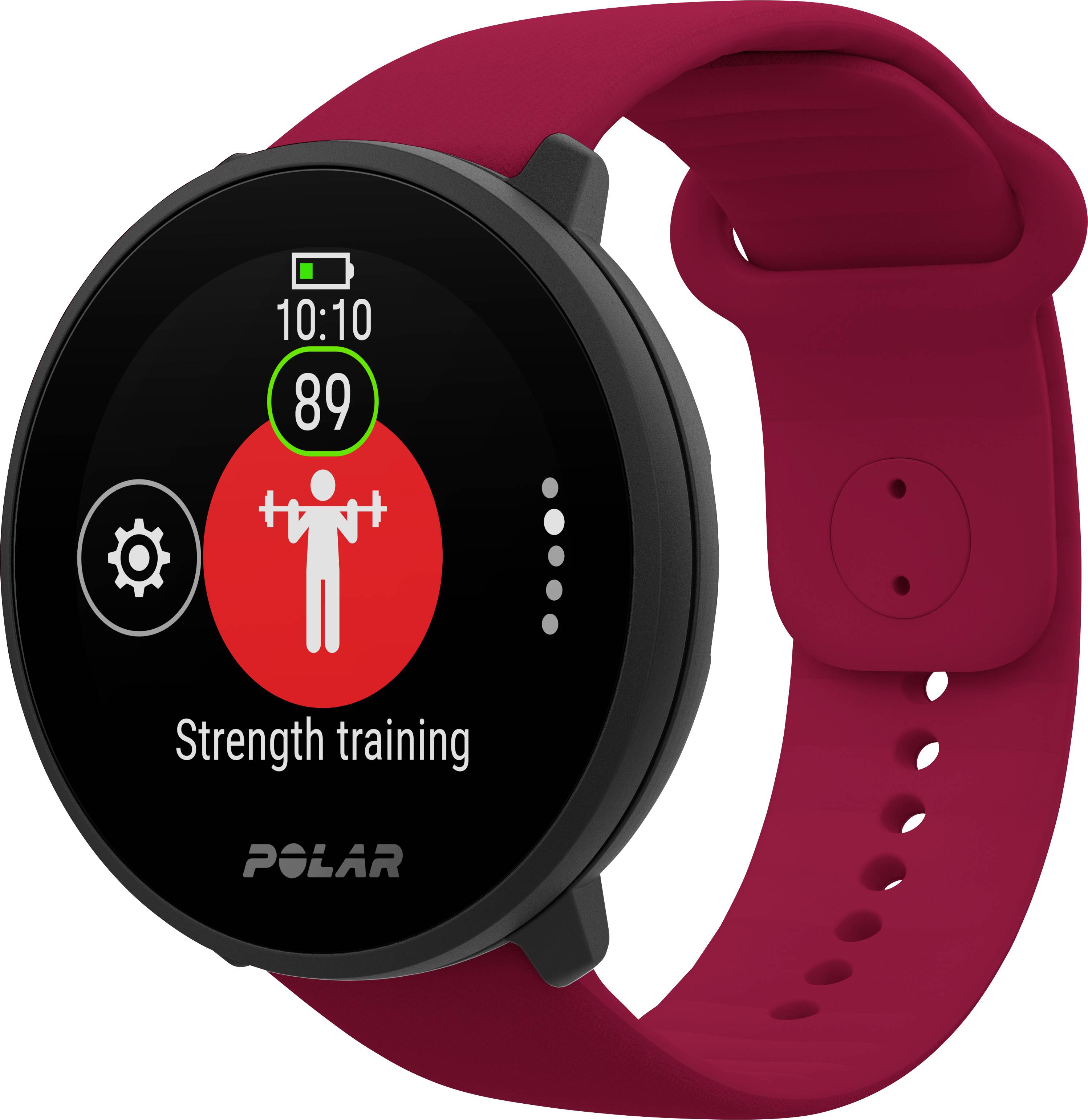 Polar Unite Pulsuhr mit integriertem Sensor 43 mm Uni Rot