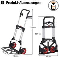 Metafranc WU8985710 Sackkarre klappbar, höhenverstellbar Aluminium/Kunststoff Traglast (max.): 200kg Metafranc WU8985710 Sackkarre klappbar, höhenverstellbar Aluminium/Kunststoff Traglast (max.): 200kg