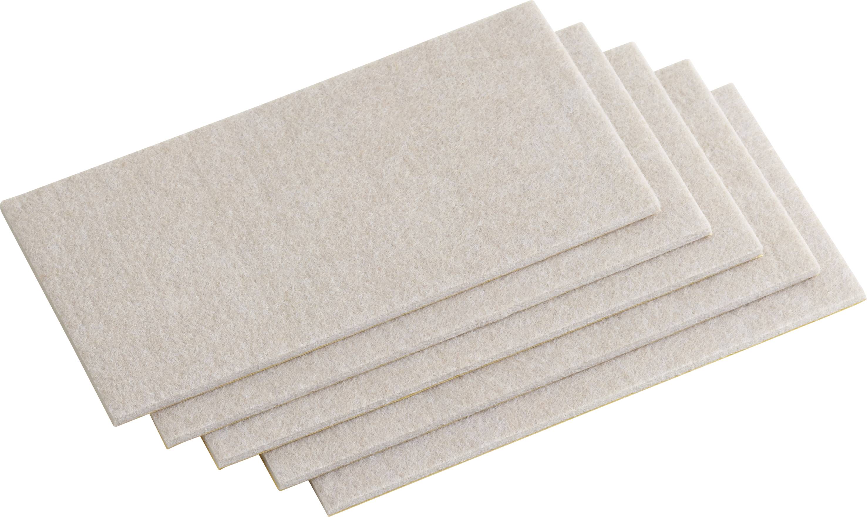 Metafranc WU0645416 Filzgleiter quadratisch, selbstklebend Beige (L x B) 200mm x 100mm 1 Set